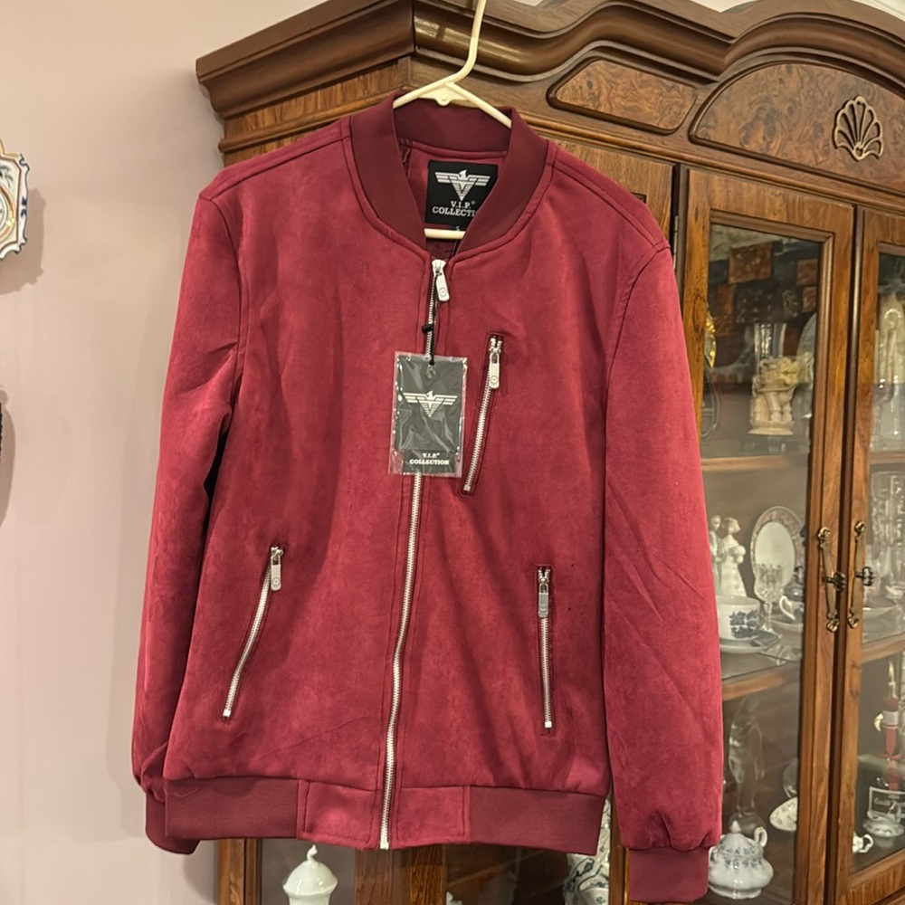 V.I.P collection men jacket size small color brown
